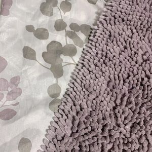 Lovely Shower Curtain & Chenille Bath Mat